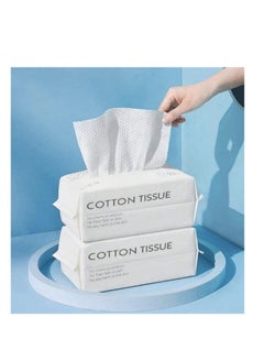 Buy Disposable Face Towel   Super Soft Cotton Tissue Dry Wet Dual Use  Facial Tissue for Baby, Suit for Sensitive Skin, Deeply Cleansing Make Up Wipes, Face Wipes, Facial Cleansing  2 packs in UAE