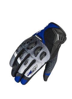 اشتري MadMotor Full Protection Safety Gloves Blue - Size L في مصر