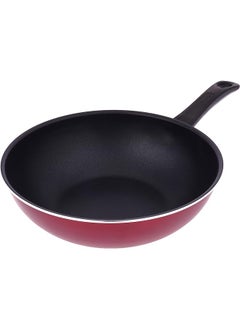 اشتري Vetro Classic Non Stick Aluminum Open Wok Size 28Cm Wine Red في السعودية