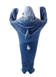 Buy Shark Sleeping Bag Soft Cozy Flannel Hoodie Wearable Shark Blanket with Shark Tail Hooded Blanket Size M in Saudi Arabia