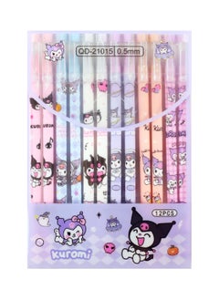 اشتري Kawaii Anime Cartoon Ballpoint Pen, Cute Kuromi Black Rabbit Gel Pens Set, Cartoon Animal Pens for Girls Boys Kids, 12 Pcs في الامارات