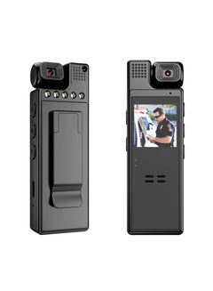 Buy 1080P HD Mini Body Camera Portable Small Body Worn Cam Wearable Pocket Video Recorder with 180° Rotatable Lens, 1.3" LCD, Night Vision for Security Guard, Law Enforcement, Built-in 64G Memory Card in UAE