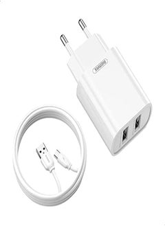 Buy Remax RP-U35 EU Wall Charger with 2 Charging Ports for Type-C Port - White in Egypt