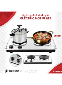 اشتري 2 Burners Electric Cooker Stove Ideal for Home Use and Camping 2500W في السعودية