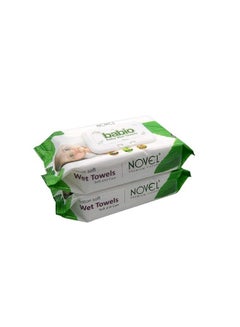 Buy Baby Wipes (White 80 Sheets) Pack Of 2 in Saudi Arabia