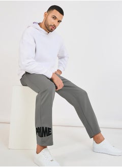 Buy Relaxed Fit Open Hem Embroidered Joggers in Saudi Arabia