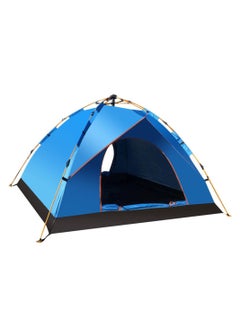 اشتري Camping Tent - 3-4 Person Family Tent Instant Easy Set up Tent with Carry Bag, Waterproof Windproof Pop Up Tent for Camping, Hiking, Mountaineering في السعودية