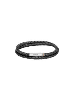 اشتري HUGO BOSS JEWELRY ARES MENS LEATHER BRACELET - 1580489M في السعودية