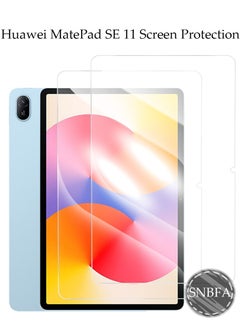 Buy 2 PCS Huawei MatePad SE 11"  2024 Screen Protector,Full Coverage 9H Tempered Glass Film,HD Clear Scratch Resistant 2.5D Edge HD Clarity in Saudi Arabia