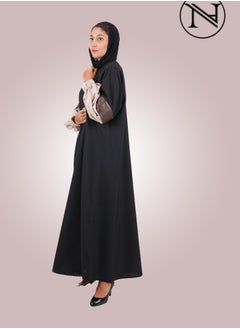 Buy Black crepe abaya in Saudi Arabia