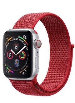 Buy For Apple Watch Series 7 & 8 (45mm) & Apple Watch Ultra (49mm) Nylon Sport Replacement Strap Bands With Adjustable Closure - Red in Egypt