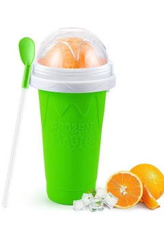 اشتري COOLBABY slushie Maker Cup, TIK TOK Magic Quick Frozen Smoothies Cup, Cooling Cup, Double Layer Squeeze Slushy Maker Cup, Cool Stuff Birthday Gifts for Kids (Green) في السعودية