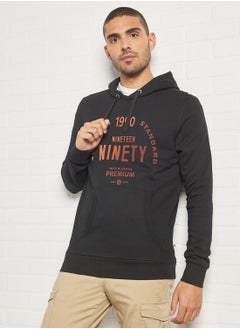 Buy Text Print Hoodie in Saudi Arabia