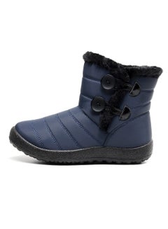 Buy Ankle Boots Thermal Waterproof Cotton Boots Blue in UAE