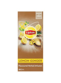 Buy Lipton - Lemon Ginger 20 Tea Bags in UAE