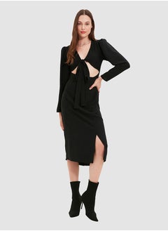 Buy Knot Detail Midi Dress in Saudi Arabia