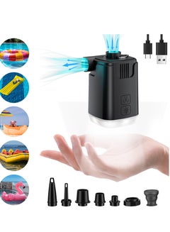 Buy Air Pump Portable for Inflatables 4000mAh Mini Air Mattress Pump LED Light USB Rechargeable Travel Electric Air Pump for Camping Pads Pool Floats Swimming Rings Vacuum Bags Travel in UAE