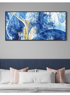 Buy Blue Abstract Canvas Framed Wall Art in UAE
