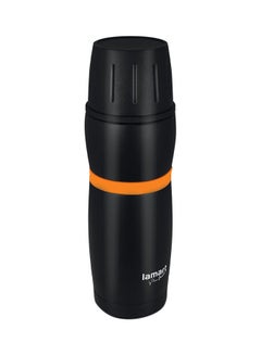 Buy Vacuum Flask High Quality Stainless Steel Black/Orange in Saudi Arabia