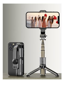 Buy Bluetooth remote control phone selfie stick aluminum alloy in UAE