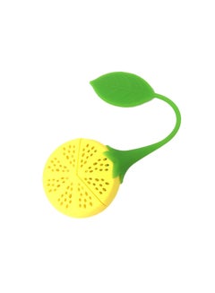 Buy Mini silica gel lemon shaped tea cup tea maker tea filter food grade tea set yellow in Saudi Arabia