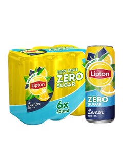 Buy Zero Sugar Lemon Iced Tea 320ml Pack of 6 in UAE