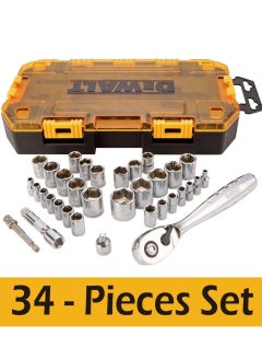 Buy 34-Pieces Complete Professional Socket Set DWMT73804 in UAE