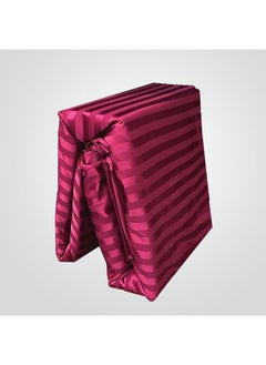 Buy Elastic Striped Sheet Set of 3 Maroon in Egypt