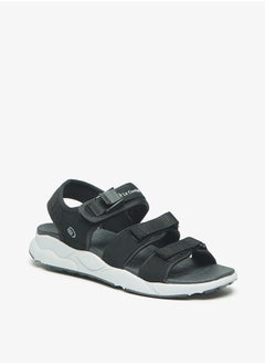 Buy Men Textured Sandals with Hook and Loop Closure in UAE