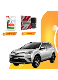 اشتري Rav4 5 Liters 20W50 Castrol Gtx Oil And Original Filter في الامارات