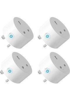 Buy WiFi Smart Plug 16A 4 Pack Energy Monitoring WLAN Smart Plug Socket Work With Alexa Echo Google Home Mini Smart Outlet Remote And Voice Control No Hub Required 4 Pack in UAE