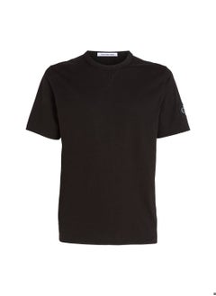 Buy Men's T-shirt Regular, Cotton, Black in Saudi Arabia