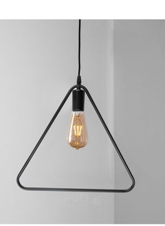 Buy Triangle pendant lamp made of black metal from Yocandle in Saudi Arabia