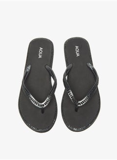 Buy Women's Embellished Slip-On Thong Slippers in Saudi Arabia