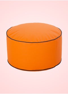 Buy Ultra Soft Comfortable Ottoman For Outdoor And Indoor Orange 60 x 30 cm in UAE