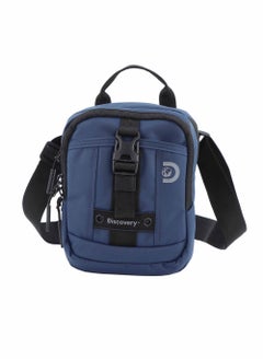 اشتري Discovery SHIELD RPET Polyester Utility Bag Blue, Zipper Compartment Casual Shoulder Bag For Men And Women Removable Shoulder Strap Secure RFID Pocket في الامارات