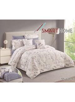 Buy Double quilt set, two-sided mattress, consisting of 8 pieces,  Hotel  comforter 8 pcs , Cotton 100% , comforter size 240 by 260 cm in Saudi Arabia