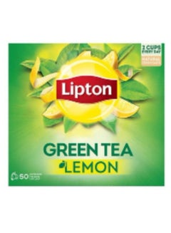 Buy Green Tea Lemon 50 Envelope Bags 65grams  Single in UAE