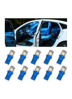 Buy 10PCS T10 LED Bulb for Car Interior, Super Bright 5SMD 5050 Chip Car Bulb Error-Free Dome Light LED Replacement Car LED Upgrade for Dome Map Door Courtesy License Plate Dashboard Lights (Ice Blue) in Saudi Arabia