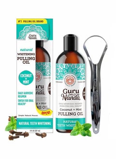 Buy Natural Whitening Coconut Oil Pulling With 7 Essential Oils And Vitamin D3, E, K2 Mickey D, 8 Fl Oz in UAE