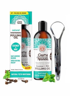 Buy Natural Whitening Coconut Oil Pulling With 7 Essential Oils And Vitamin D3, E, K2 Mickey D, 8 Fl Oz in UAE