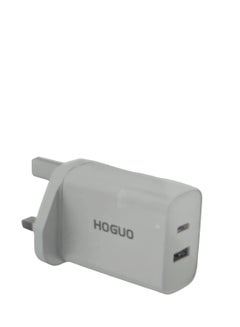Buy Fast Wall Charger With Two USB And Type-C Ports 20W in Saudi Arabia