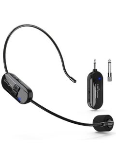 اشتري Wireless Microphone Headset and Handheld Mic Combo, 160ft Range, 2.4G Dual-Mode Headset Microphone for Voice Amplifier, PA System, Teaching, Singing, Fitness في الامارات