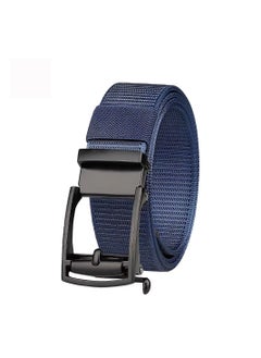 Buy Men's Automatic Buckle Belt Casual Canvas Belt Thick Nylon Tactical Belt in Saudi Arabia