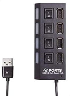 Buy Hub USB 4 Ports 2.0 Switch - Black in Egypt