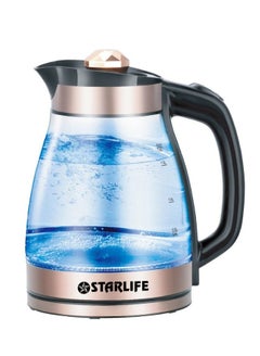 Buy Glass Kettle 1.8 Liter with Automatic Turn-Off Electric Kettle 1500W High-Grade 304 Stainless Steel in UAE