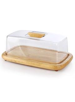 Buy Wooden Serving Tray, Cheese Dome with Acrylic Cover in UAE