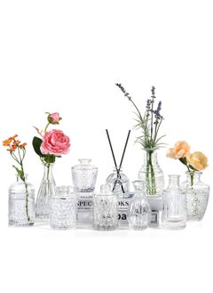 Buy Simple Vases Set, Ornaments, Glass for Arranging Flowers in the Living Room, And Advanced Flower Sensors for Raising Flowers with Transparent Water in UAE