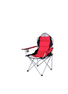 اشتري VIO® Large Outdoor Chair Padded High Back Durable Foldable Beach Chair with Bag Cup Holder for Outdoor Pool Picnic Camping Travel Fishing Lawn Supports Up to 140 KG 300 LBS في الامارات