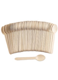 Buy Wooden Disposable Spoons, 100pcs, Compostable Spoons, Wooden Craft Spoons, Dessert Spoons, Wooden Spoon Samples, Party, Cake Spoons Chocolate Stirrers in Egypt